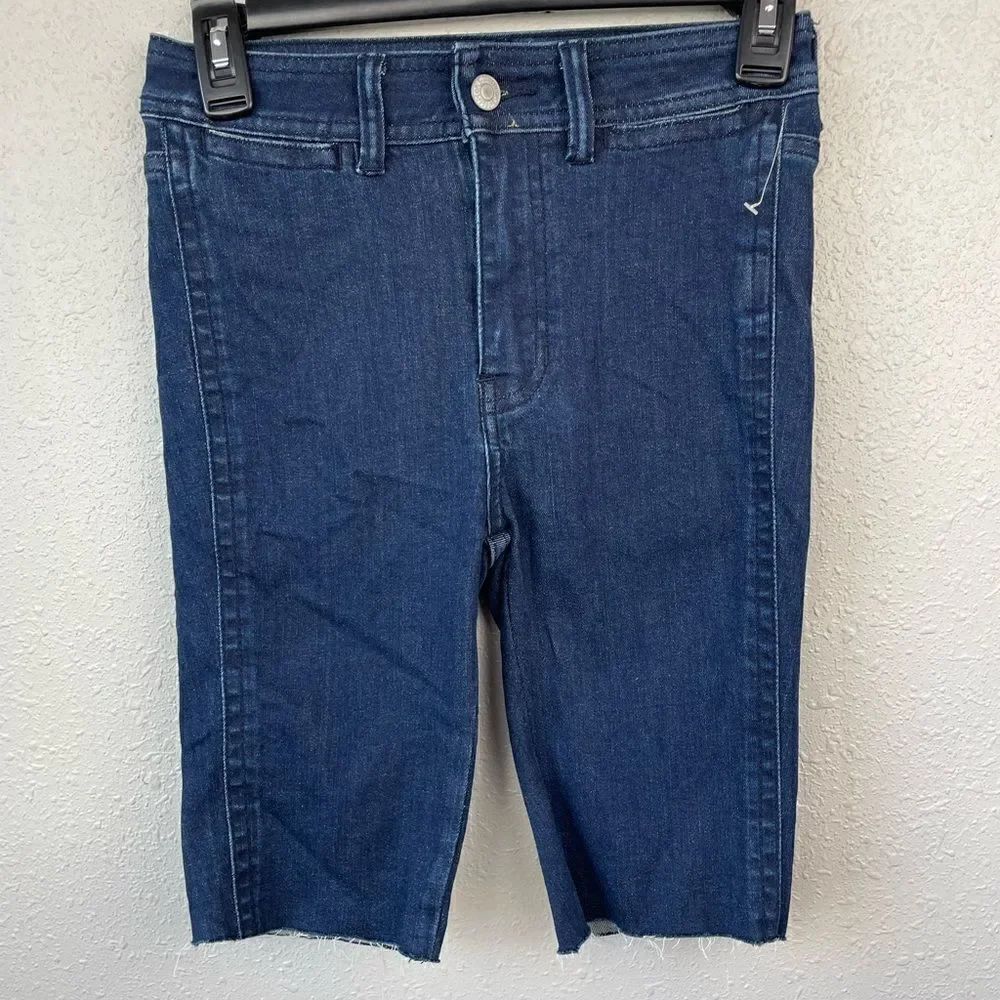 NWOT Free People Black Denim Stretch Fit Shorts Size 24 and 25